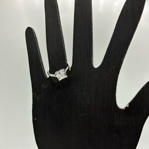 Steel by Diamonique 2ct Princess Solitaire Ring